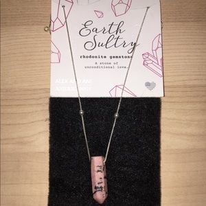 NWT Alex & Ani Stone Necklace-rhodonite gemstone